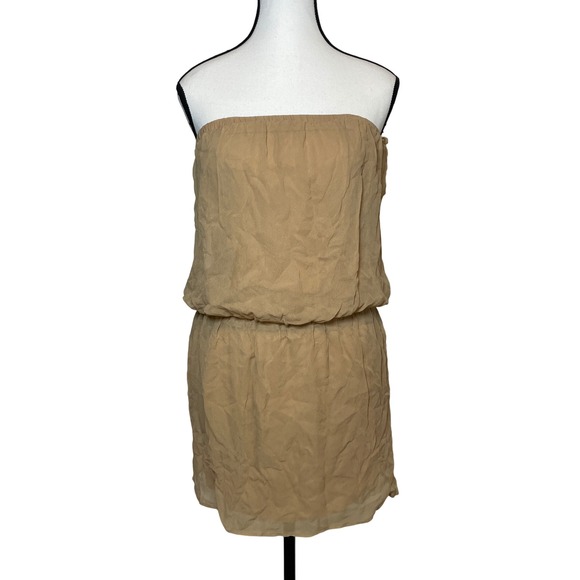 Alythea Dresses & Skirts - Alythea‎ Strapless Mini Dress 100% Silk Sz M Pastel Minimalist Resort Chic Party